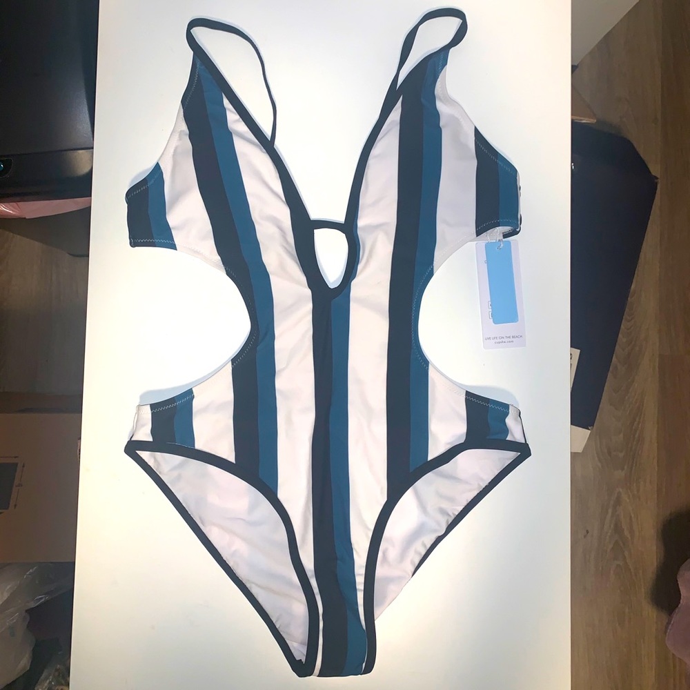 Striped Monokini Swimsuit